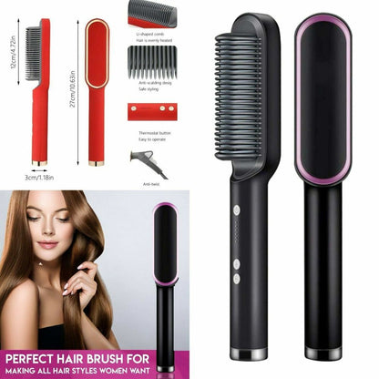 Hair Straightener Comb Brush