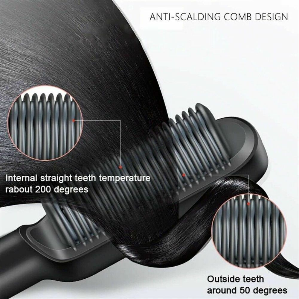 Hair Straightener Comb Brush