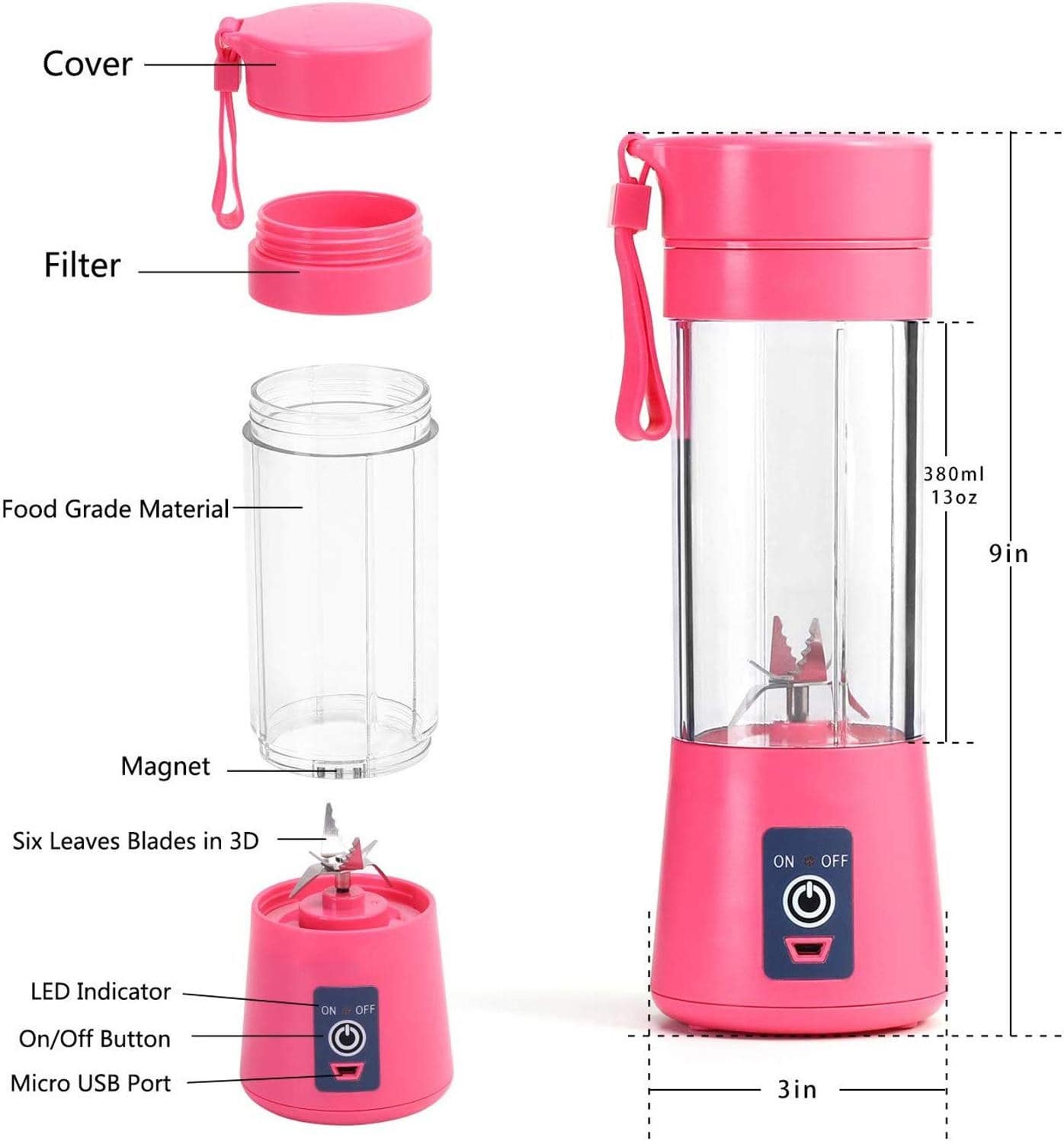 Portable Rechargeable Juicer Blender